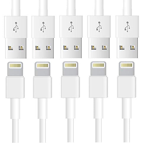 iPhone Cable,5Pack 3FT Charging Cord - Nylon Braided USB Lightning Charger for iPhone 7,SE,5,5s,6,6s,6 Plus,iPad