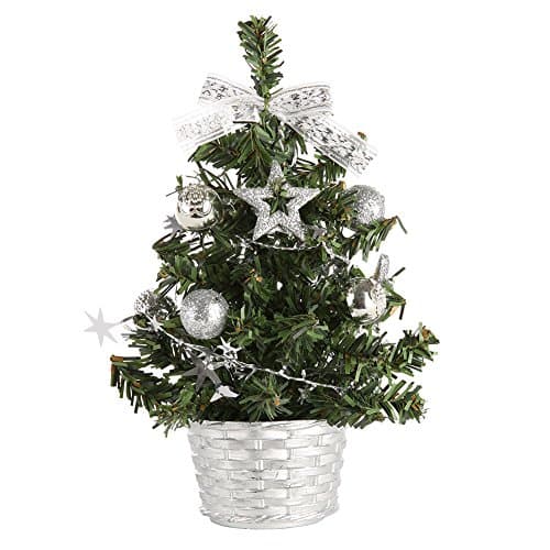 Reefa 20/30/40cm Mini Artificial Christmas Pine Trees,Xmas Desktop Decorations Festival Home Party Ornaments