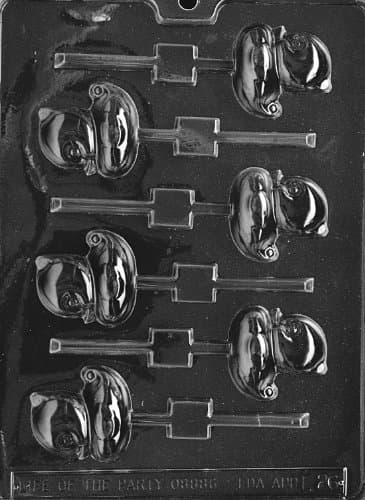 Small Duck Lollipop Chocolate Mold - E026 - Includes Melting & Chocolate Moldin