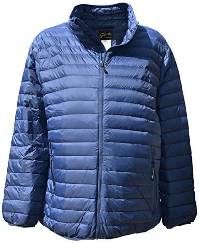 Sportcaster Mens Big Sizes Packable Down Jacket (5XL, Blue)