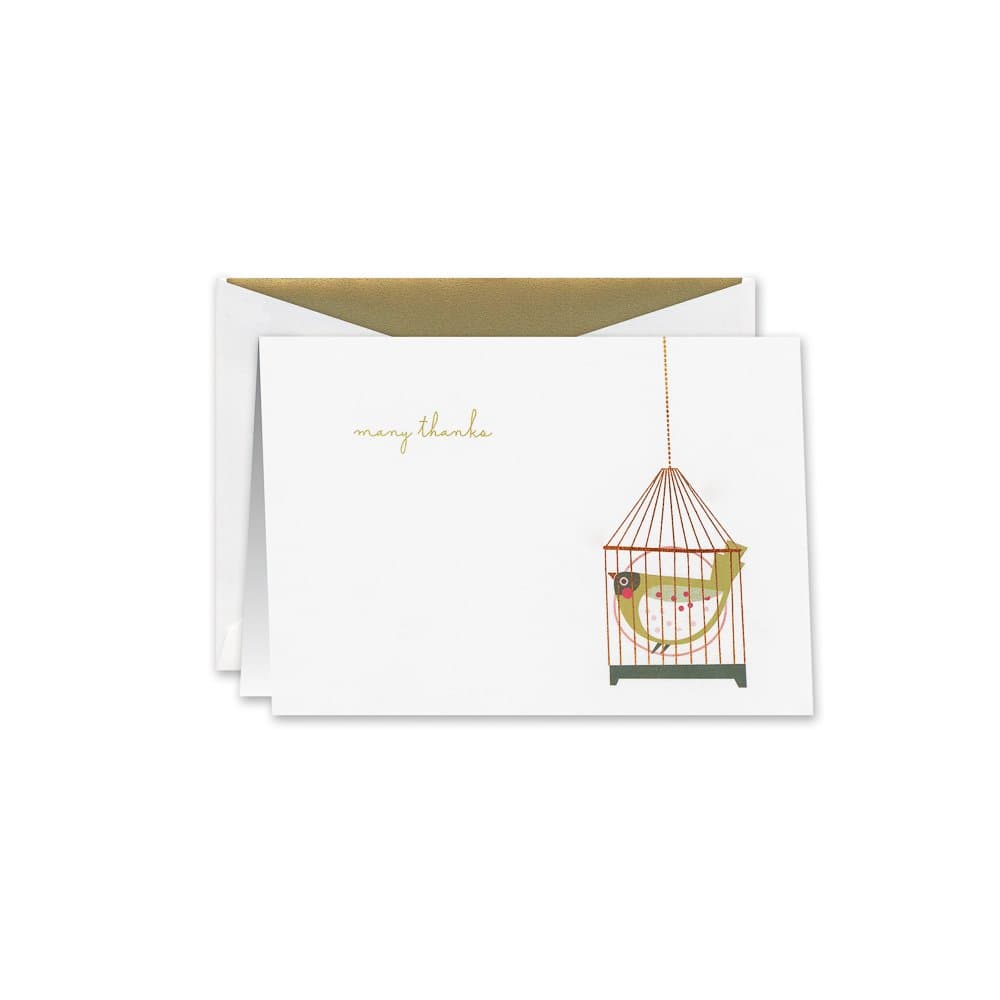 William Arthur Bird Cage Thank You Note (B60692)