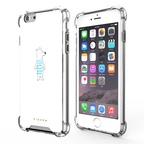 iPhone 6s Plus Case, PishonX [Diamond][White Bear] - Nano Grip Technology Four Corners Full Protection Sticky Selfie Anti-Gravity Case For iPhone 6 Plus and iPhone 6S Plus (5.5")