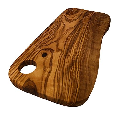Carved Kitchen Handmade Rustic Olive Wood Chopping Cutting Board - Medium 13" (35cm) (Medium)