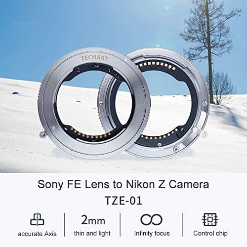 TECHART TZE-01 Camera Lens Adapter Ring Auto-Focus for Sony FE Lens Tamron Sigma F Mount Lens to Nikon Z Mount Camera Z6 Z7
