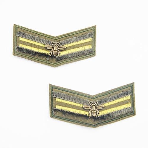 2pcs/set Bees Badges Patch Embroidered Applique Sewing Label Patches Clothes Stickers Apparel Ornament