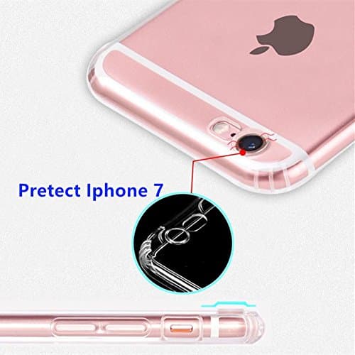 iPhone 7 Case, Crystal Clear Soft Slim Shock Absorbing Cover Case for Apple iPhone7 (Clear)
