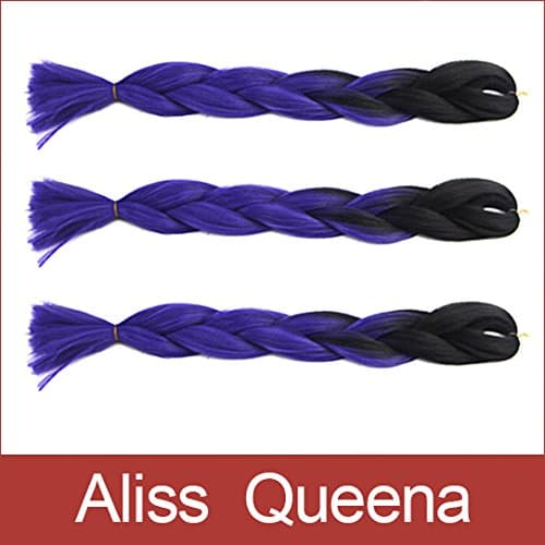 Aliss Queena(TM)1PCS/PACK 24" 100G/PC Xpression Braiding Hair Ombre Kanekalon Jumbo Braid Hair Extensions