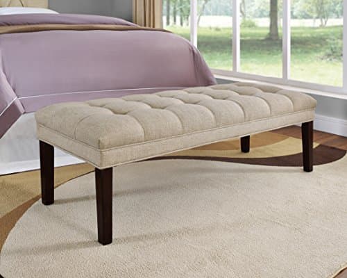 Pulaski Everly Upholstered Panel Tufted Bed Benches Queen Tan