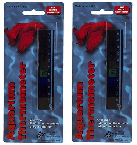 American Thermal Horizontal Aquarium Thermometer (2 Pack)