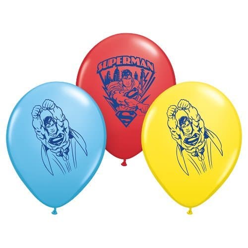 Superman 6-Pack 12" Latex Balloons
