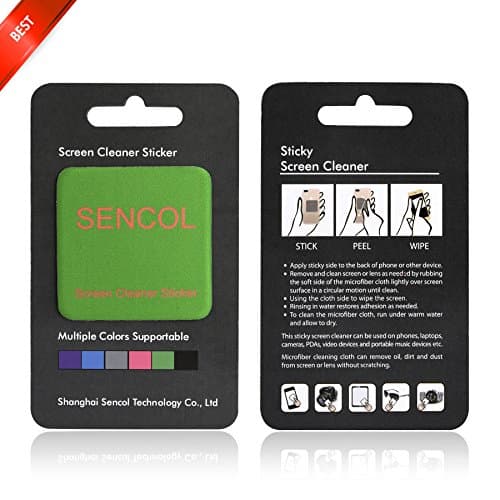 [4-PACK] - Microfiber Screen Cleaner Sticker; Screen Cleaner Cloth; Screen Cleaner Sticker for IPAD iphone Camera Glasses; 4-in-1; [Large Size]: 1.6 x 1.6 inches (4cm x 4cm) (GREEN)