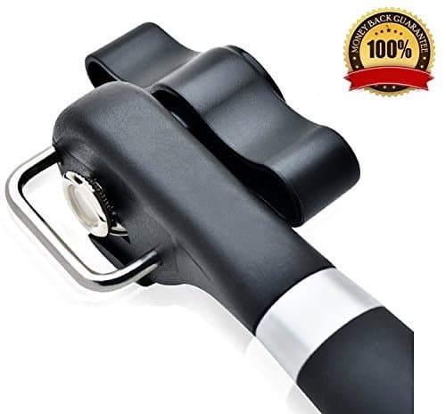 Can Opener Smooth Edge, ONOSY Kitchen Hand Tools Safety Side Cut Can Manual Opener, Ergonomic Anti-Slip Handle and Large Easy Turning Knob Design, Won't Touch Food