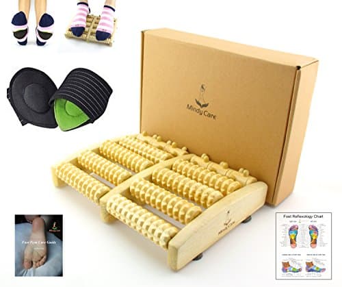 Premium Dual Foot Roller Massager &amp; Arch Support Bundle - Great Relief for Plantar Fasciitis, Arch, and Heel Pain, includes Bonus Foot Pain Care E-Book and Reflexology Chart