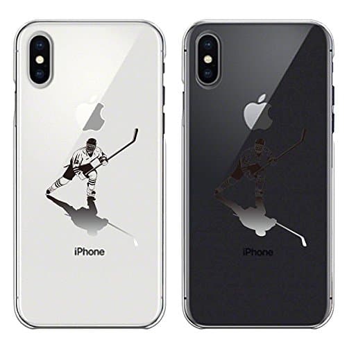 iPhoneX Transparent hard Shell Case Anti-Scratch Clear Ice Hockey 1