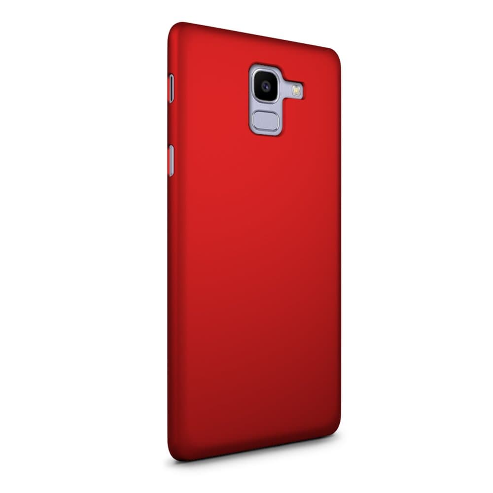 SLEO Case for Samsung Galaxy J6 2018 Case - Rubberized Hard PC Back Case Cover for Samsung Galaxy J6 2018 - Red