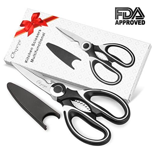 Kitchen Scissors With Blade Cover,Ultra Sharp Kitchen Shears,Poultry Shears,Scissors Heavy Duty,Shears, Multi-purpose Stainless Steel Scissors,Cooking Scissors,Food Scissors,Kitchen Gadgets