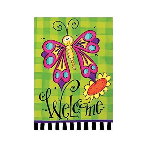 Custom Decor Flag Gingham Butterfly Garden Garden flags decorative flags initial flags party flags 28 x 40 Inch Double Sided banner home flags Print house flags