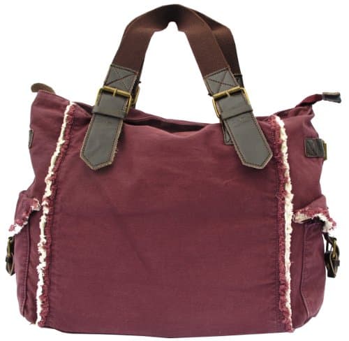 Zebra Blue Striped Tote Bag (Medium, Red)