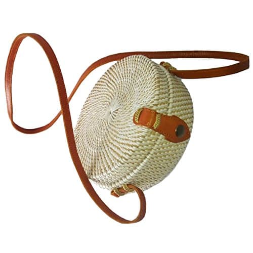 Handwoven Wicker Round Rattan Bag