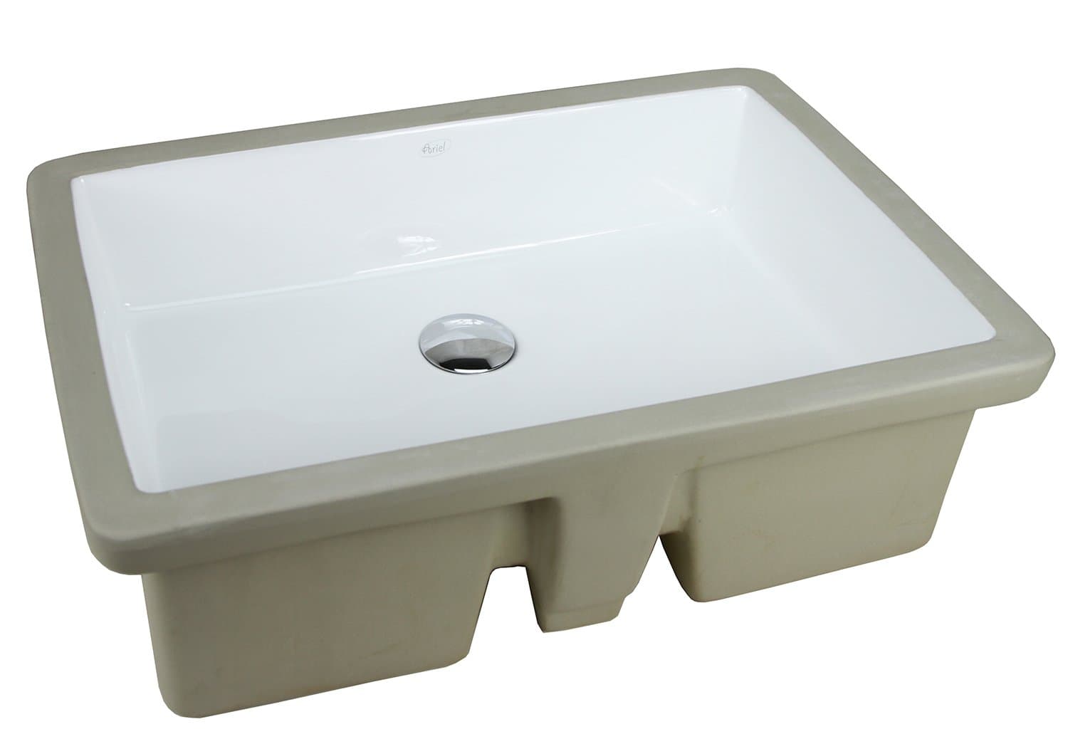22 INCH Durable Rectrangle Undermount Vitreous Ceramic Lavatory Vanity Bathroom Sink Pure White (22 INCH)