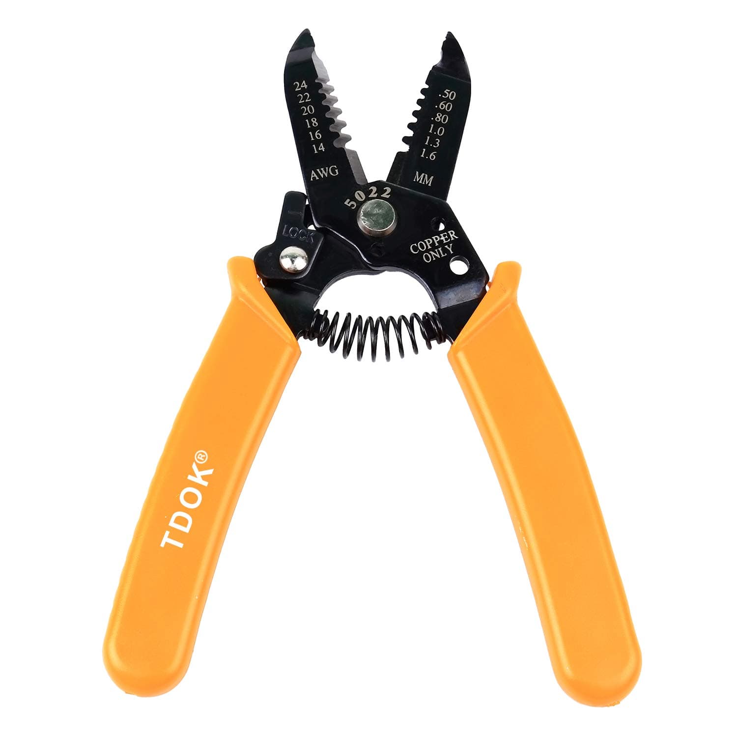TDOK Wire Stripper Professional Crimping tool Multi-Tool and Crimpers & Pliers Insulated with Cutter 14-24AWG 0.5-1.6MM