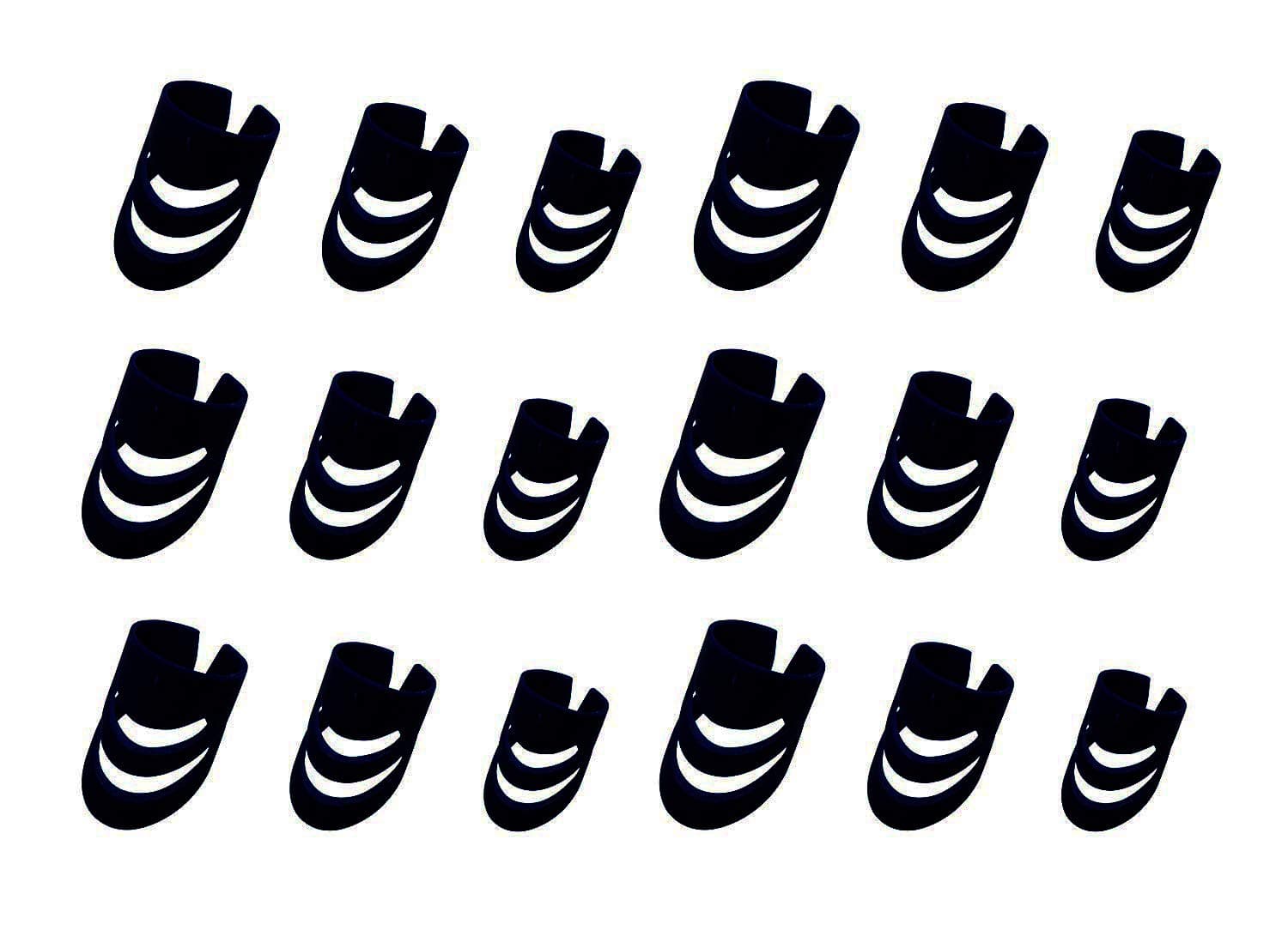 Timiy 3 Sizes(L/M/S) 18pcs Fingernail Picks Protector Accessory Kit for Stringed Instrument Practice (Black)