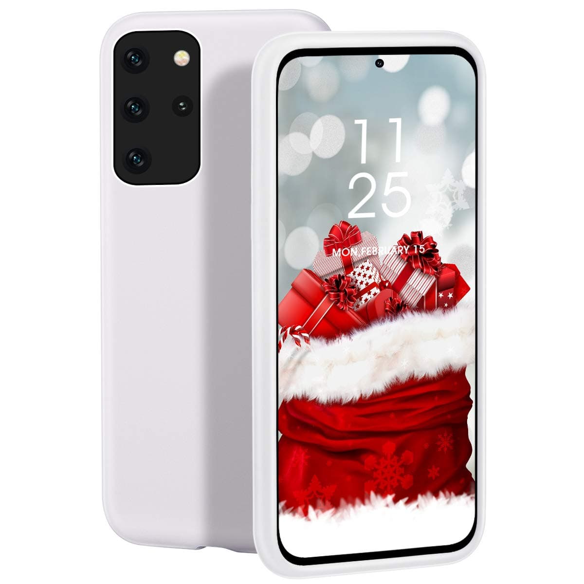 zelaxy Galaxy S20 Plus Case, Liquid Silicone Gel Rubber Shockproof Slim Shell with Soft Microfiber Cloth Lining Cushion Cover for Galaxy S20 Plus - White