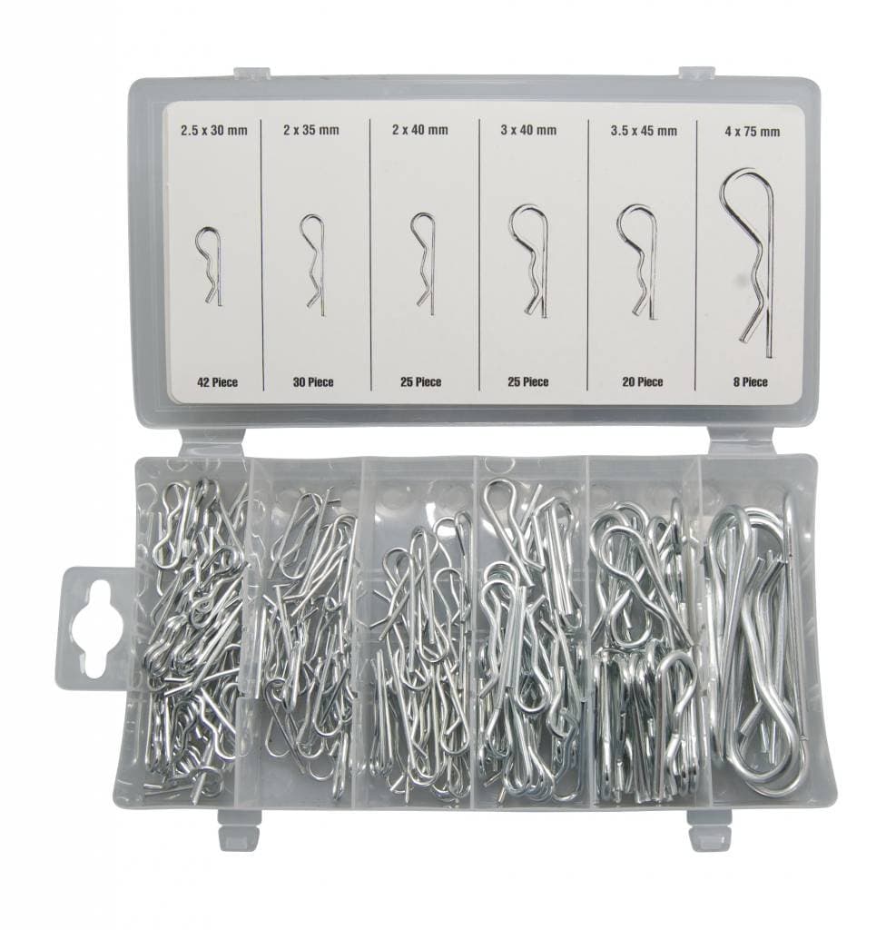 Spring Cotter Pins 150 Pieces Assortment 30-75 mm