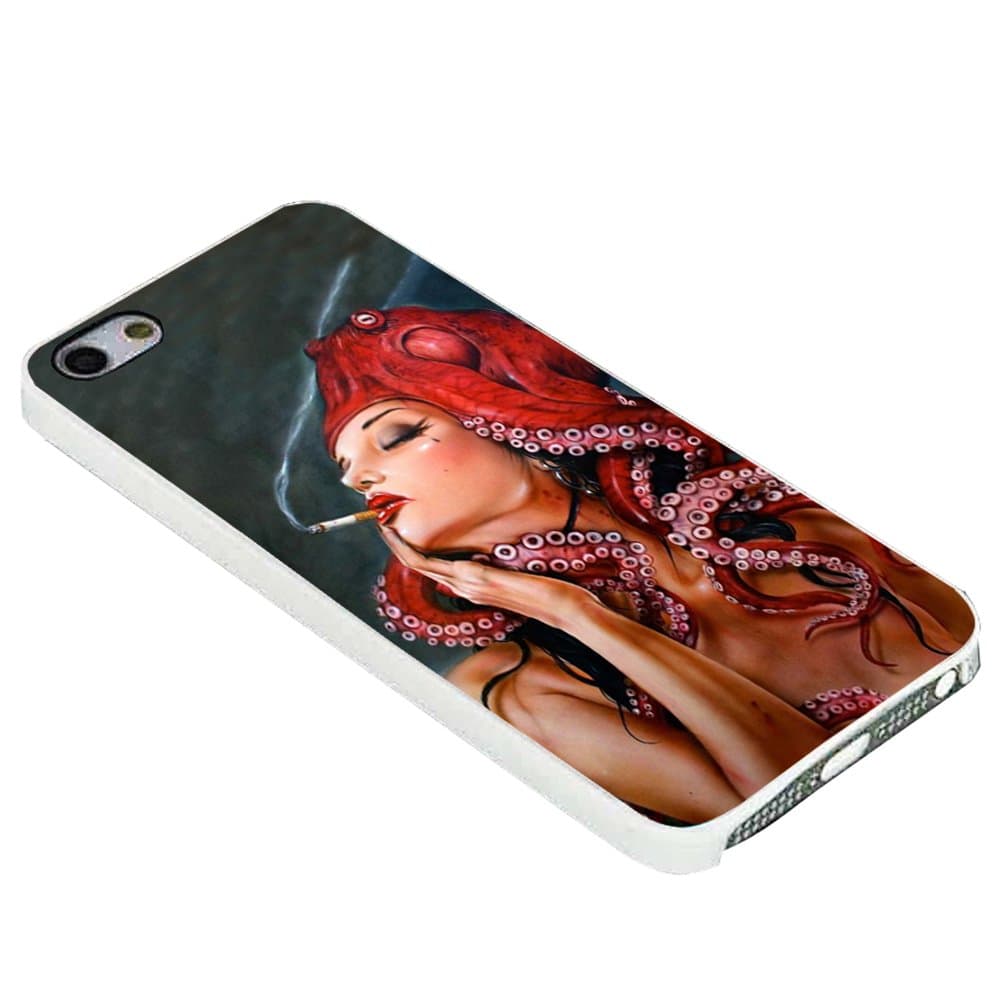 Tattooed Octopus Sigaret for Iphone Case (iPhone 5c white)