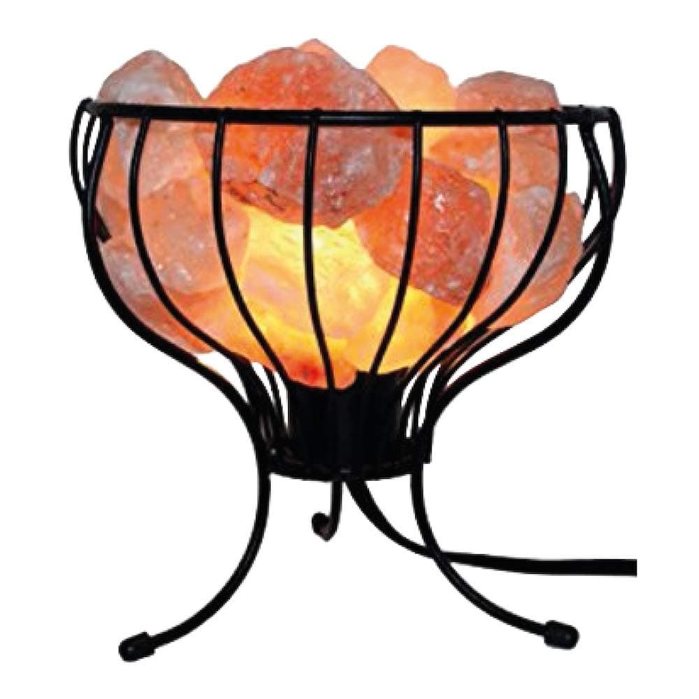 BBQ Glow Pit Lamp | Pink Crystals | Himalayan Healing | Includes Cable + Bulbs | Buy Natural