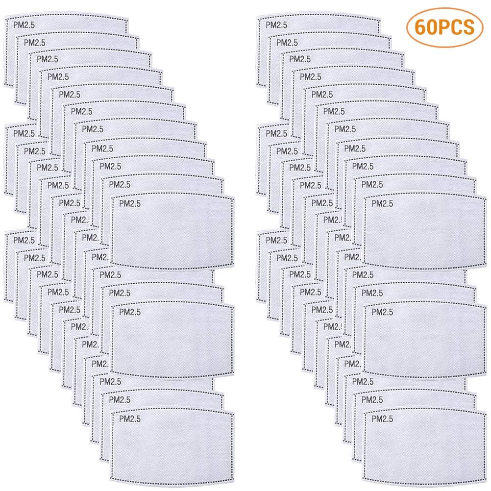 Sttoce 60 PCS N95 activated carbon mask, 5-layer protective filter, dustproof and anti-fog isolation mask, disposable outdoor activity mask