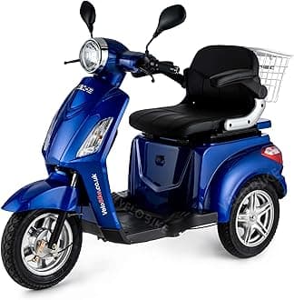 VELECO 3 Wheeled Electric Mobility Scooter 900W 8 mph/16 mph ZT15 Blue