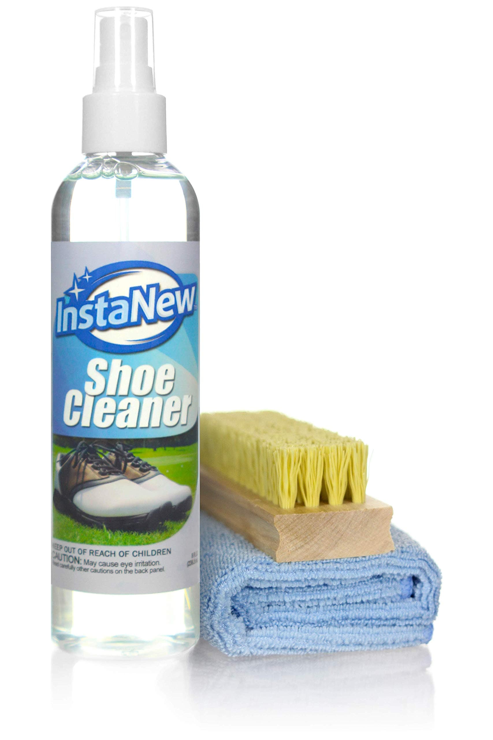 Shoe Cleaner Kit by InstaNew; Includes Premium Brush and Microfiber Cloth for All Shoe Types