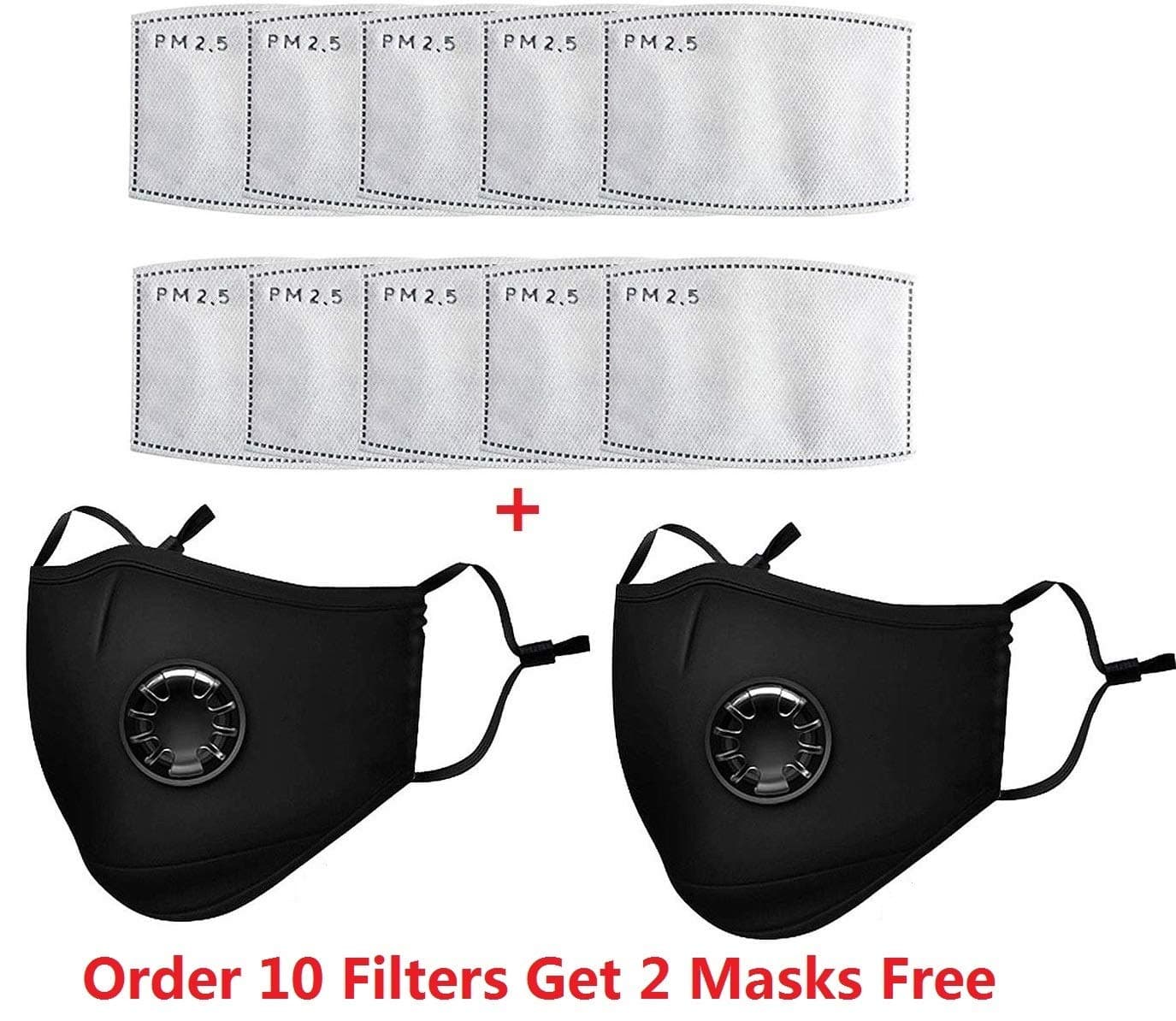 EZSWOK 10pcs PM2.5 Activated Carbon Filter Replaceable Anti Haze Filter Paper for Mask