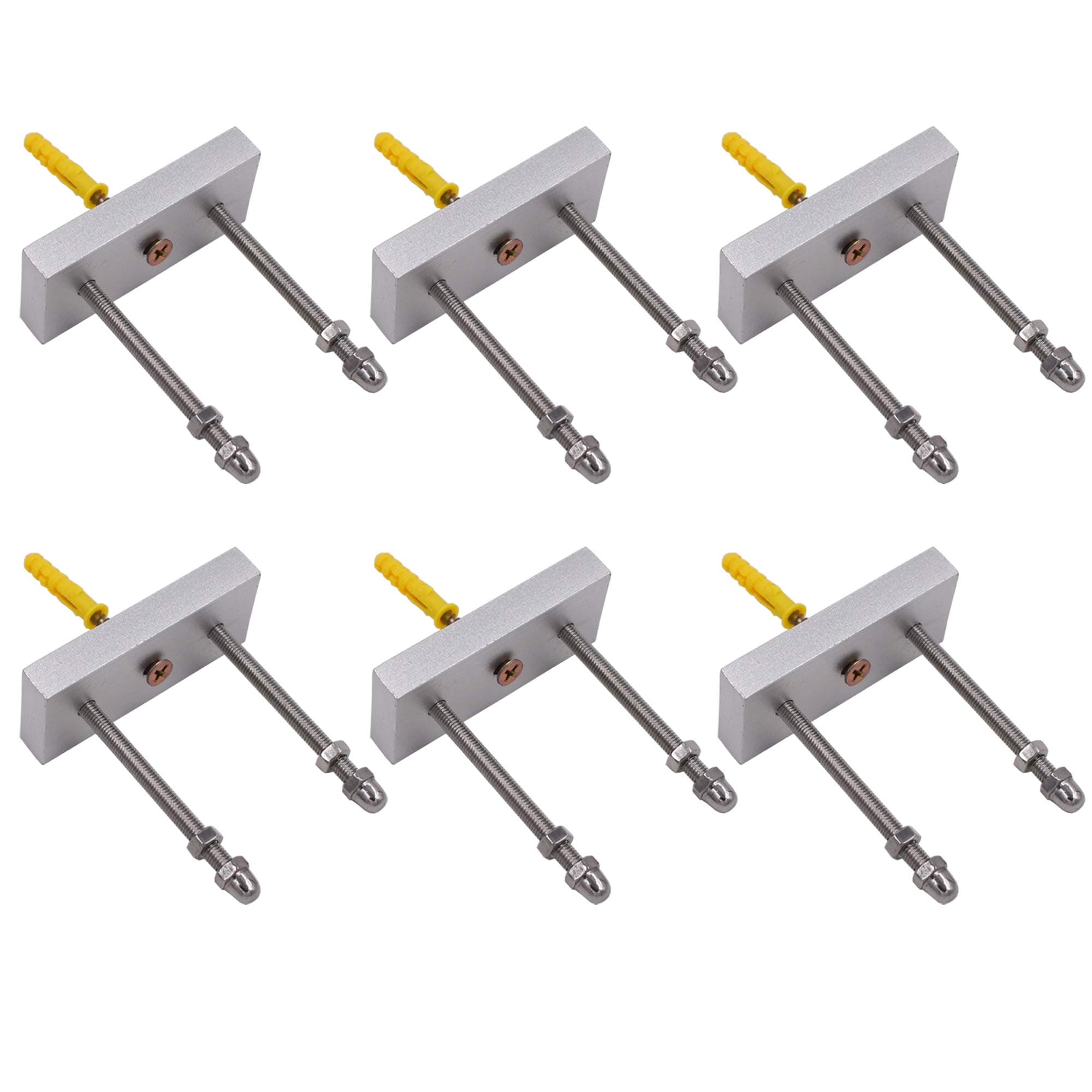 YYST Skateboard Floating Deck Display Wall Mount Rack Holder Hanger - No Board - Hardware Included -6/PK