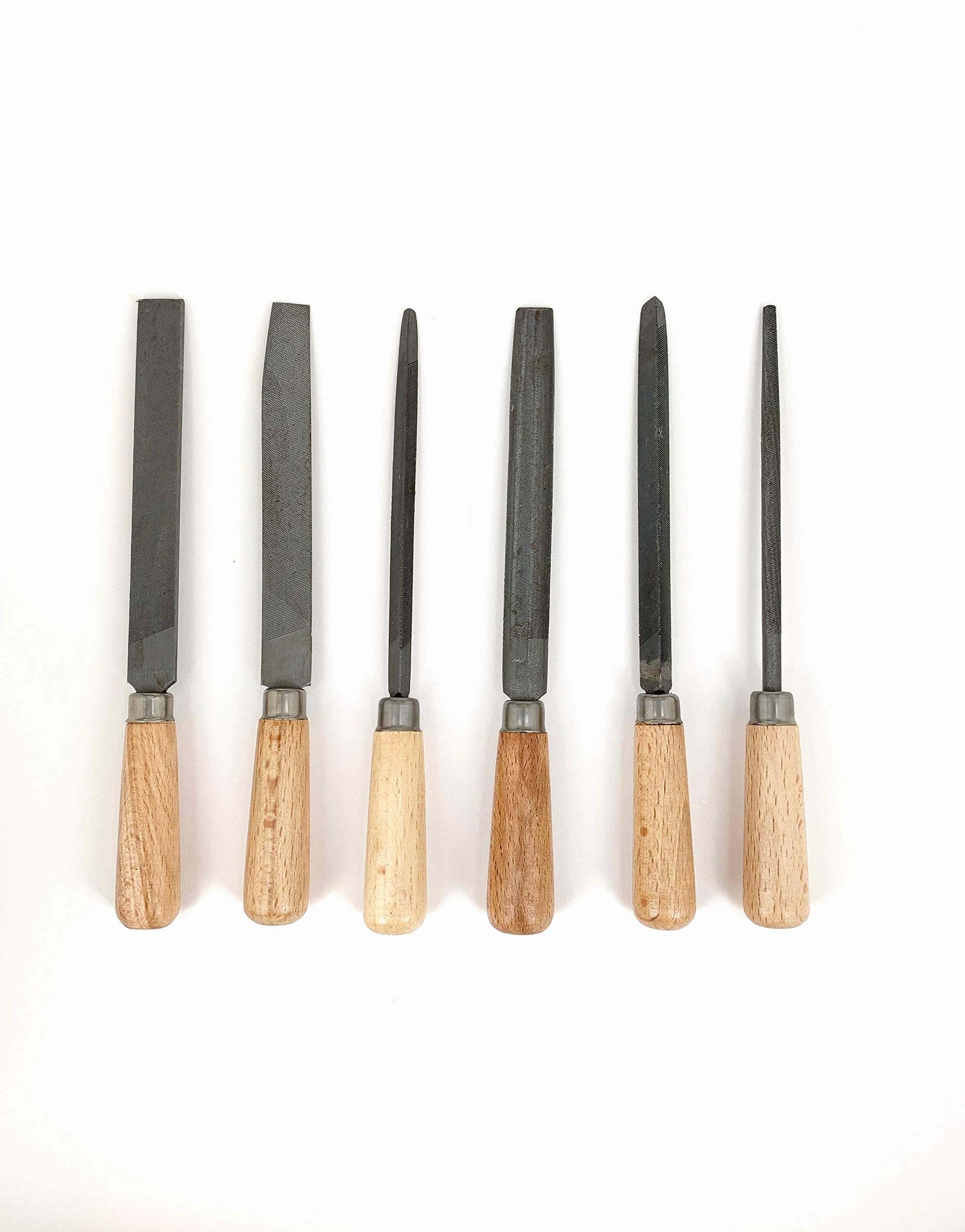 File Set with Wooden Handles - 6 pc