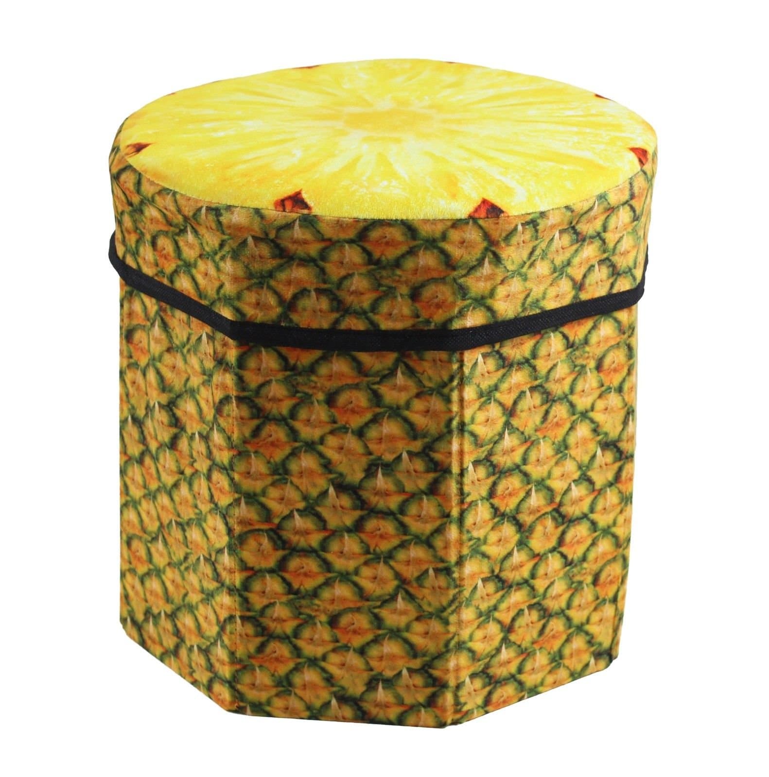 Pineapple 3d Seat Storage Cube Footstool Stool Lovely Fruit Ottoman Stool, Cute Cartoon Design ,looks Great And Welcomed By Children.
