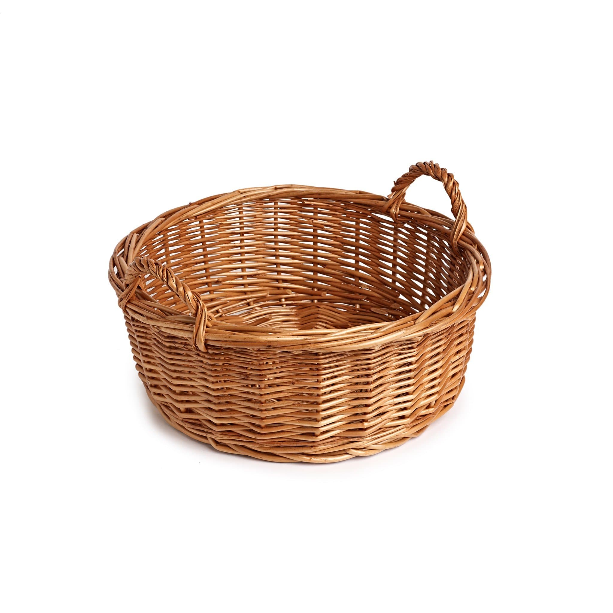 Round Wicker Tray With Handles 10*30