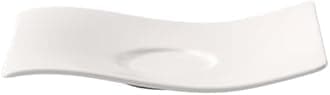 Villeroy & Boch NewWave Coffee Cup Saucer, 16 cm, Premium Porcelain, White