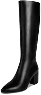 wetkiss Rhinestone/PU Low Chunky Pointed Toe Ankle Boots for Women with Full Bling Sparkly Crystals Booties for Wedding Party Date Dress