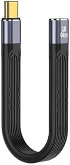 USB C to USB Adapter - 10Gbps OTG Bidirectional Cable, Female to Male, Charger Flexible Flat Short Cable for PC TV