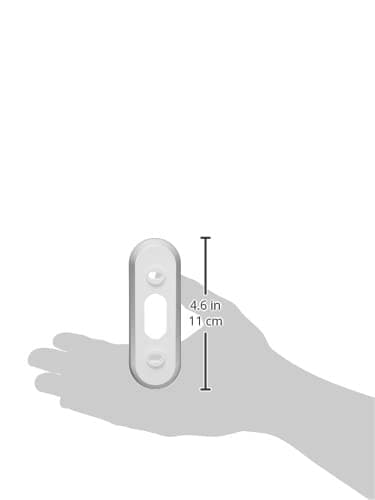 AirTech Home Automation Vertical Wedge and Base Bracket Replacement for Google Nest Hello Video Doorbell with10-20 Degree Downward View Compatible with Wired (White)