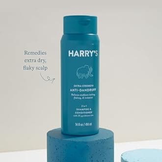 Harry's Extra Strength 2-in-1 Anti Dandruff Shampoo and Conditioner for Men, 2% Pyrithione Zinc, 14 fl oz, 3ct