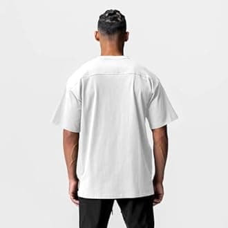 Men's 1 or 2 Pack Solid Color T-Shirt Short Sleeve Fashion Loose Round Neck Gym Sports Leisure Fitness Top Oversized T-Shirt