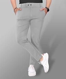 Mehrang Men's Stretchable Stretchable Formal Pant Trousers | Stylish Slim Fit Men's Wear Trousers for Office or Party | Polycotton Knitted Fabric