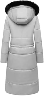 MOERDENG Women's Long Winter Puffer Coat Waterproof Warm Maxi Down Jacket Faux Fur Removable Hood Parka