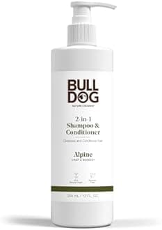 Bulldog Mens Skincare and Grooming 2-in-1 Shampoo and Conditioner, Alpine, 12 Fluid Ounces