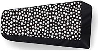 Da Anushi Split Ac Cover Indoor Unit For 2 Ton Capacity Ac, All Weather Polyester Cover / Attractive Digital Prints / Dustproof / Water Resistant Ac Cover (Black Dot)