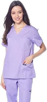 Dagacci Scrubs Medical Uniform Women and Man Scrubs Set Medical Scrubs Top and Pants