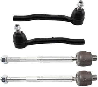 TRQ Front Inner and Outer Tie Rod Set 4 Piece Compatible with 2018-2022 Honda Odyssey